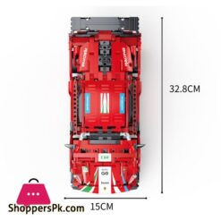 Red Racing Car Building Set - 642-Piece Collectible Sports Car Construction Kit - Perfect Back To School Toy For Boys