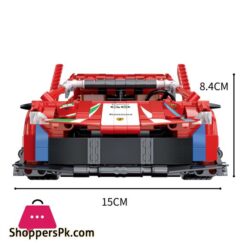 Red Racing Car Building Set - 642-Piece Collectible Sports Car Construction Kit - Perfect Back To School Toy For Boys