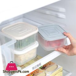 Wejasimple Chopped Green Onion Ginger Garlic Fresh Keeping Box Refrigerator Fruit And Vegetable Storage Box Kitchen Drain Storage Box With Cover