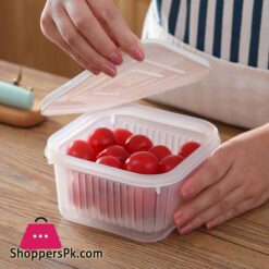 Wejasimple Chopped Green Onion Ginger Garlic Fresh Keeping Box Refrigerator Fruit And Vegetable Storage Box Kitchen Drain Storage Box With Cover