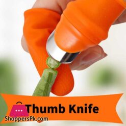 Silicon Thumb Knife Thumb Knife Finger Cutter Kitchen Knife Set For Kitchen Use Home Appliances Kitchen Garlic Peeler For Kitchen Finger Thumb Cutter