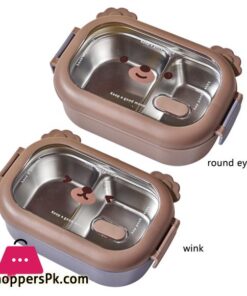 Stainless Steel Bento Box 2 Compartments Cartoon School Lunch Box - Image 2