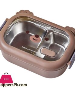 Stainless Steel Bento Box 2 Compartments Cartoon School Lunch Box - Image 3
