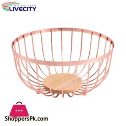 Countertop Fruit Bowl Stylish Metal Wire Fruit Basket Large Round Storage Baskets For Kitchen Counter Modern Fruit Bowl Vegetable Stand Holder Perfect For Snacks Southeast Buyers Dining Table