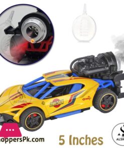 Super Speed Racing Rock Monster Smoke Spray Function Pull Back Diecast Metal Model Car For Kids Operated Battery Size Approx 5 Inches Yellow