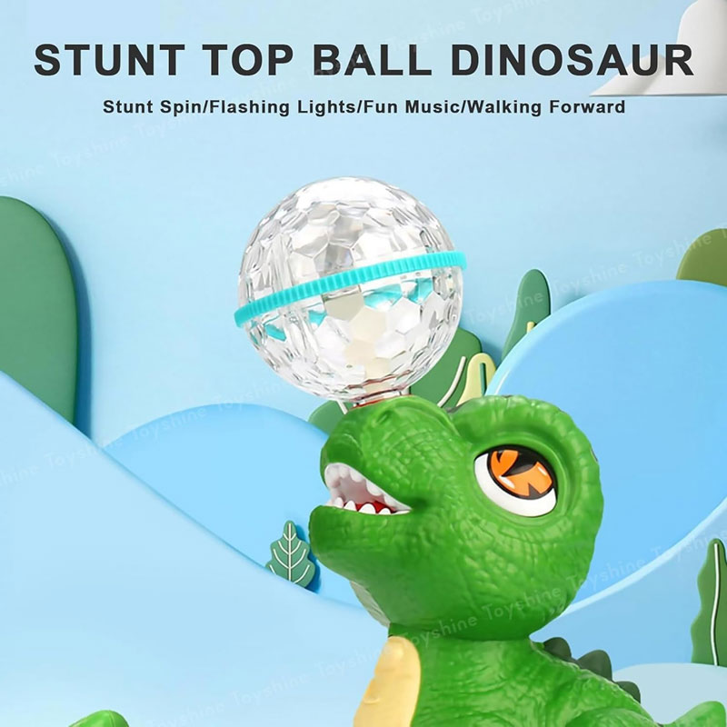 T-Rex Dino Rotating Head Ball 360° Stunt Performing Musical Toy