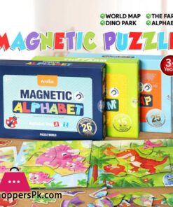 VC Art Magnetic Puzzle Learning Educational Toys for Kids World Map Alphabet Farm Dino Park