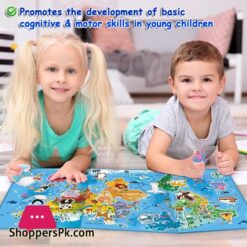 Vc Art Magnetic Puzzle Learning Educational Toys For Kids World Map Alphabet Farm Dino Park