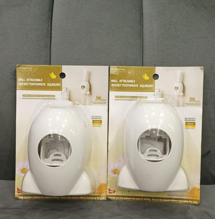 Wall-Mount Rocket Toothpaste Dispenser