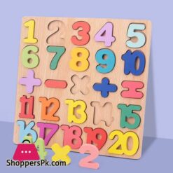 Wooden Alphabet Puzzles Numbers Count Board Colorful Abc Uppercase Lettersnumbersshapes For Kids Toddlers Preschool Early Learning Educational Toys