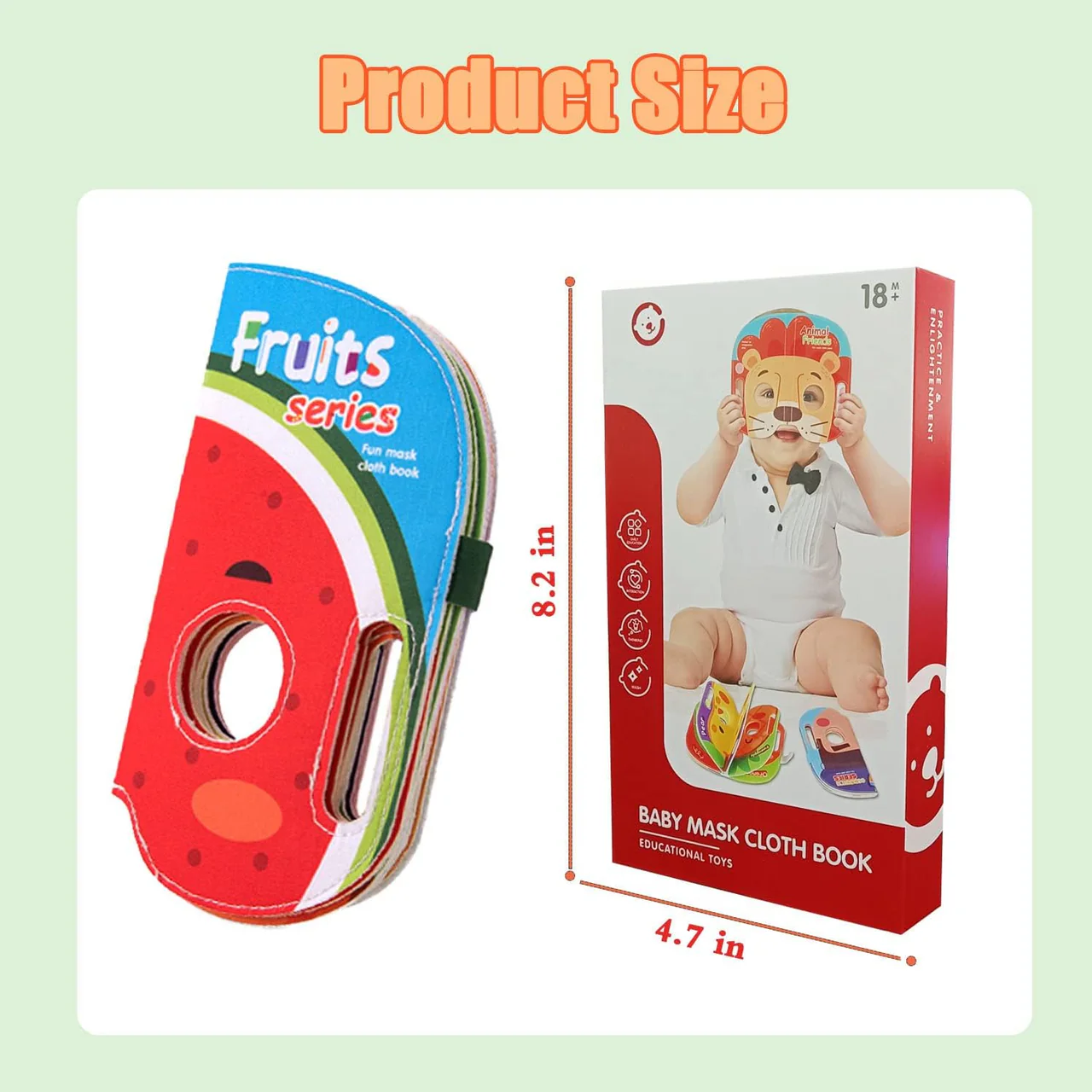 Baby Educational Occupation Mask Cloth Book