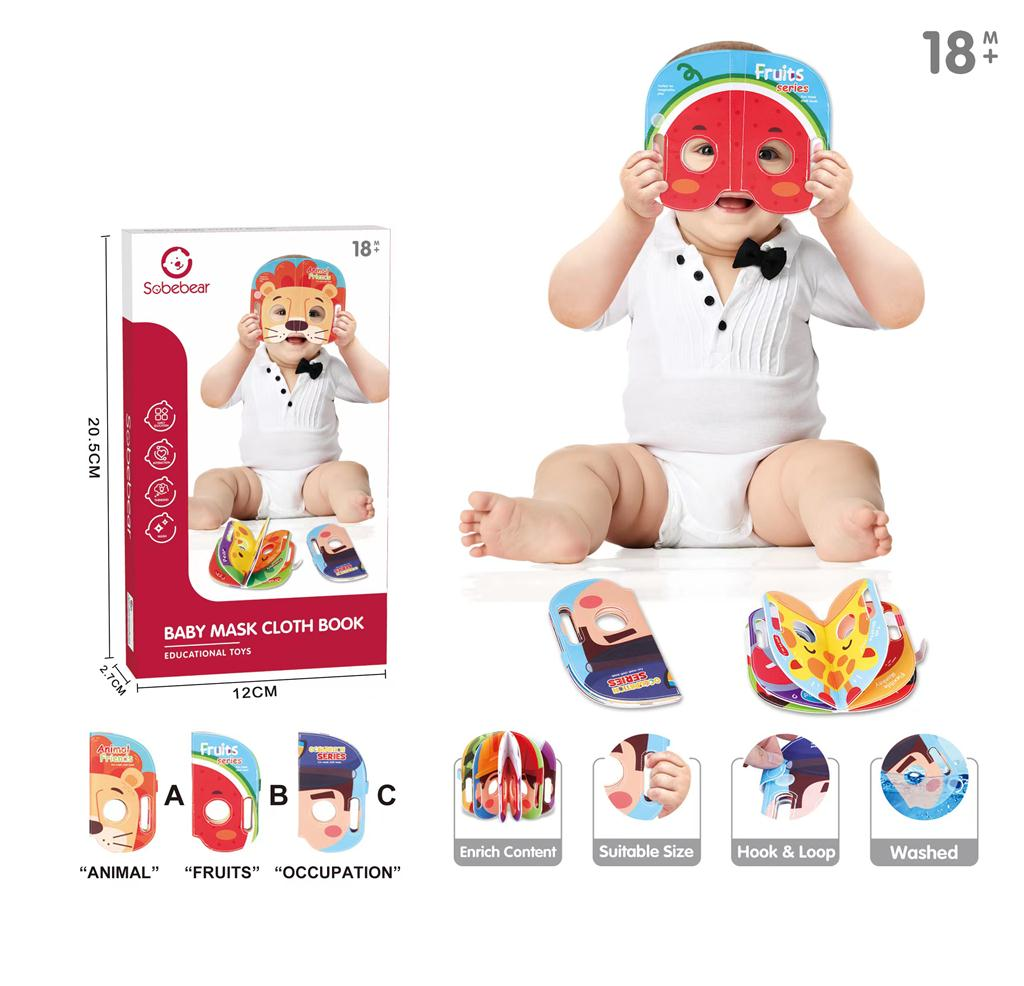 Baby Educational Occupation Mask Cloth Book