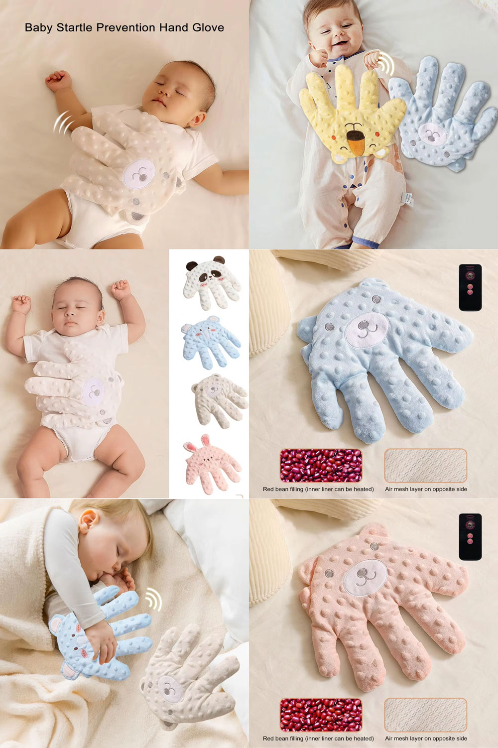 Baby Startle Prevention Hand Glove Electric Baby Soothing Hand Glove For Newborn