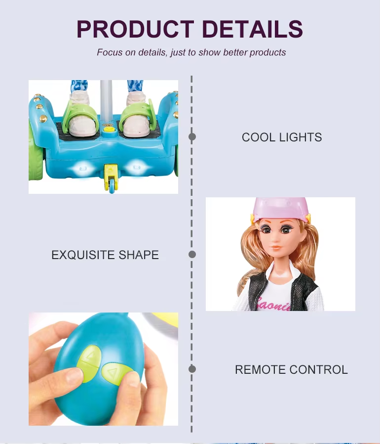 Barbie 360 Spin Rc Balance Hoverboard Remote Control Doll Toy