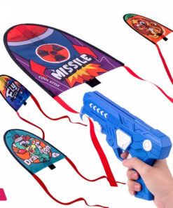 Kids Kite Launcher Kites Beach Toys Shooting Kites Gun Flying Glider Air Combat