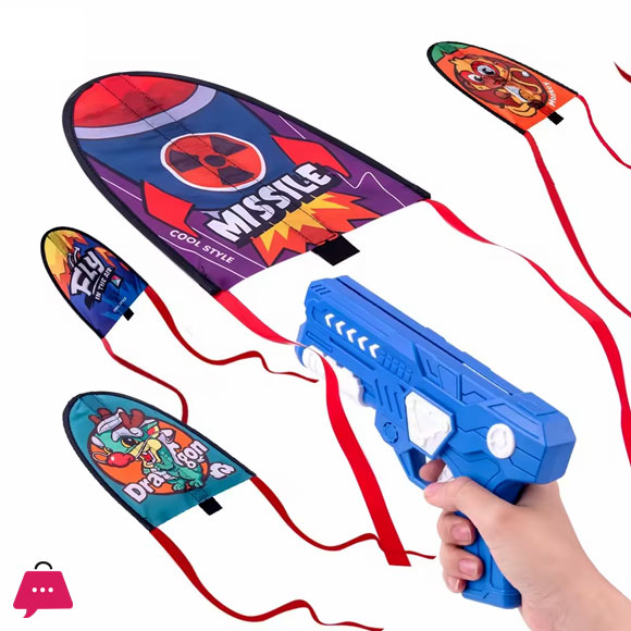 Kids Kite Launcher Kites Beach Toys Shooting Kites Gun Flying Glider Air Combat 2 Kids Kite Launcher Kites Beach Toys Shooting Kites Gun Flying Glider Air Combat