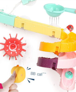 Children'S Bath Toys Set, 24Pcs Diy Slide Waterfall Track Stick With Suction Cup And Wheels Water Ball Shower Floating Bathtub Toy Summer Children Bathtub Gift For Kids Boys Girls 30 Children'S Bath Toys Set, 24Pcs Diy Slide Waterfall Track Stick With Suction Cup And Wheels Water Ball Shower Floating Bathtub Toy Summer Children Bathtub Gift For Kids Boys Girls - Image 3