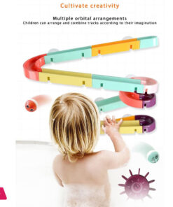 Children'S Bath Toys Set, 24Pcs Diy Slide Waterfall Track Stick With Suction Cup And Wheels Water Ball Shower Floating Bathtub Toy Summer Children Bathtub Gift For Kids Boys Girls 32 Children'S Bath Toys Set, 24Pcs Diy Slide Waterfall Track Stick With Suction Cup And Wheels Water Ball Shower Floating Bathtub Toy Summer Children Bathtub Gift For Kids Boys Girls - Image 5