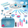 Childrens Cosmetics Toy Frozen Themed Princess Girl Play House Make-Up Eye Shadow Nail Polish Crown Makeup Box Set