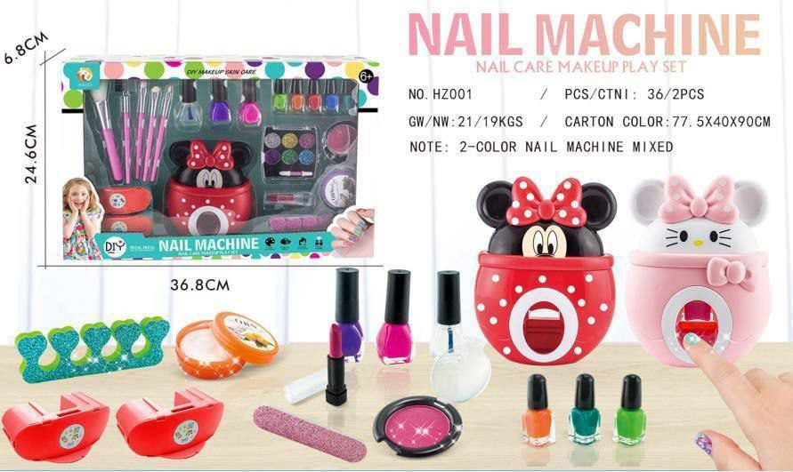 Children'S Cosmetics With Nail Stampe Minnie Mouse