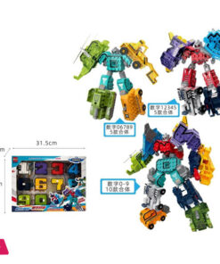 Children'S Digital Transformation Toys Number 0-9 Set Car Ensemble Robot Transformers Puzzle Math Early Education Blocks - Image 2