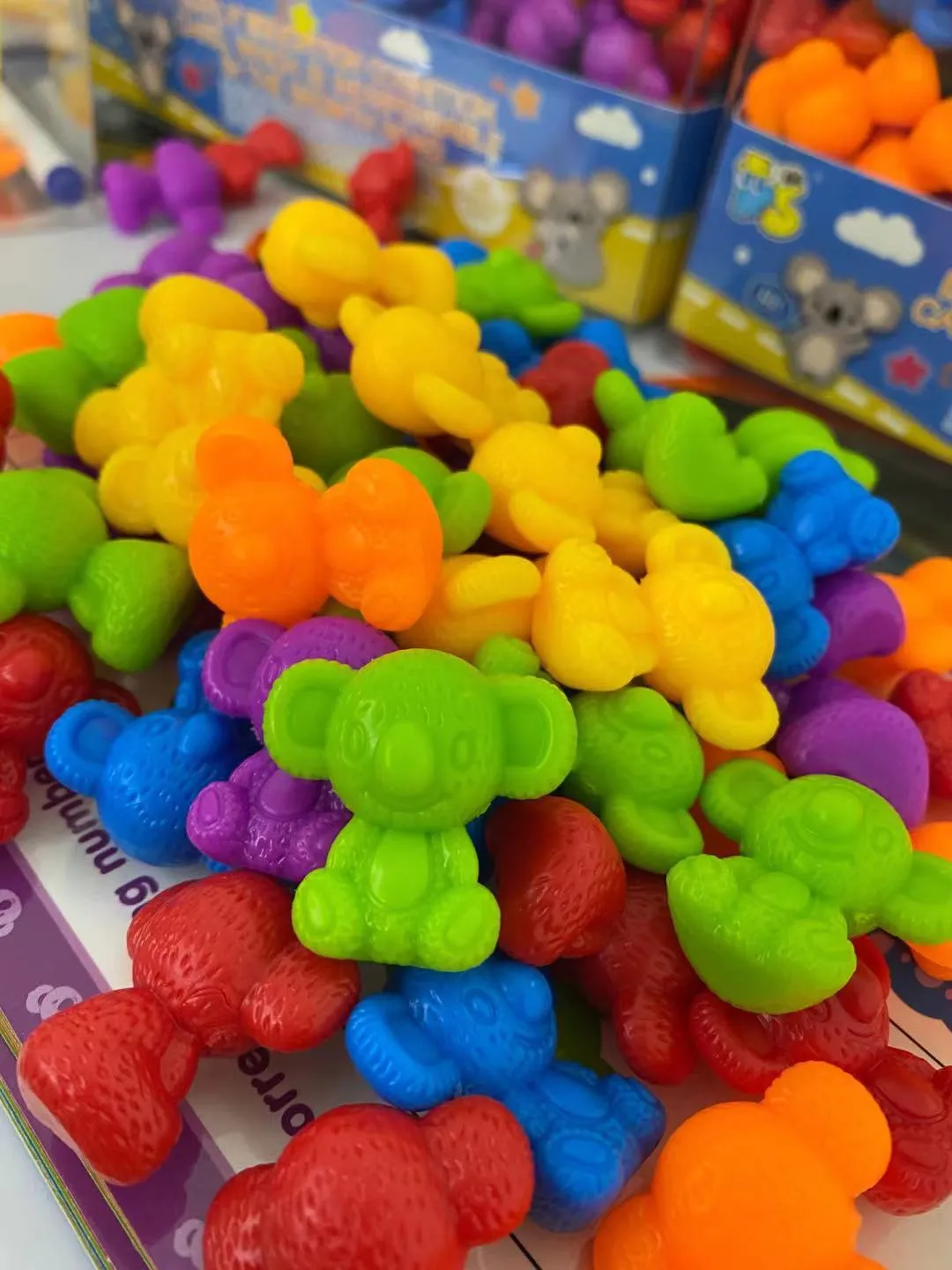Children'S Rainbow Soft Koala Counting Classification Early Education Cognitive Toys Montessori Mathematics Teaching Aids Set 10 Children'S Rainbow Soft Koala Counting Classification Early Education Cognitive Toys Montessori Mathematics Teaching Aids Set