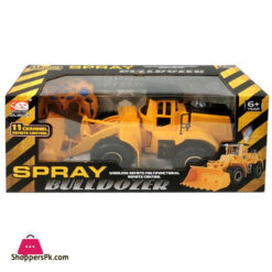 Childrens Remote Control Smoke Bulldozer with Rechargeable Batteries