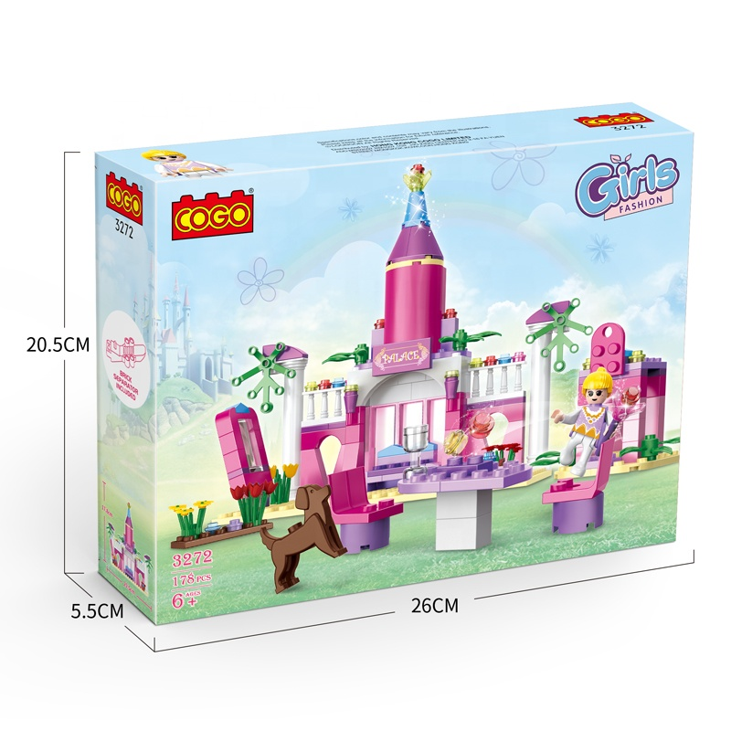 Cogo Educational Girls Princess Castle Abs Plastic Bricks Building Blocks Toys For Kids - 178Pcs 16 Cogo Educational Girls Princess Castle Abs Plastic Bricks Building Blocks Toys For Kids - 178Pcs