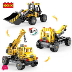Cogo Plastic Educational Building Blocks Engineering Vehicle Grab Construction Brick Toys - 235-Pcs