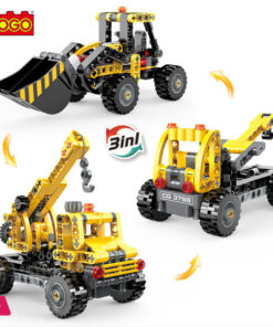 Cogo Plastic Educational Building Blocks Engineering Vehicle Grab Construction Brick Toys - 235-Pcs