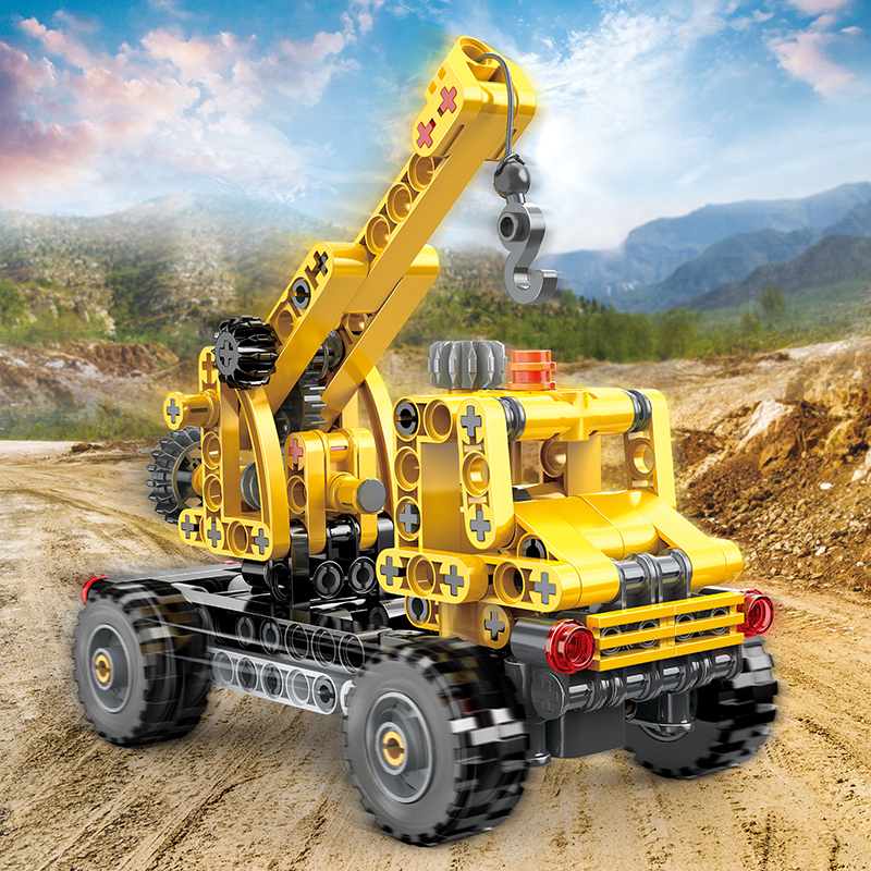 Cogo Plastic Educational Building Blocks Engineering Vehicle Grab Construction Brick Toys - 235-Pcs