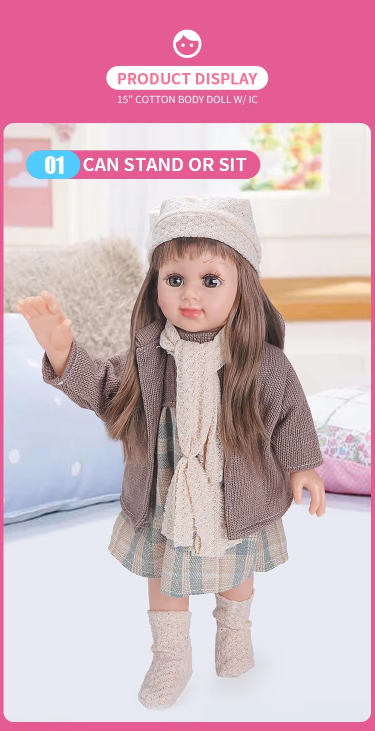 Cufan Ic Dolls Beautiful Silicone Baby Fashion Dolls Set For Girl 15 Inches