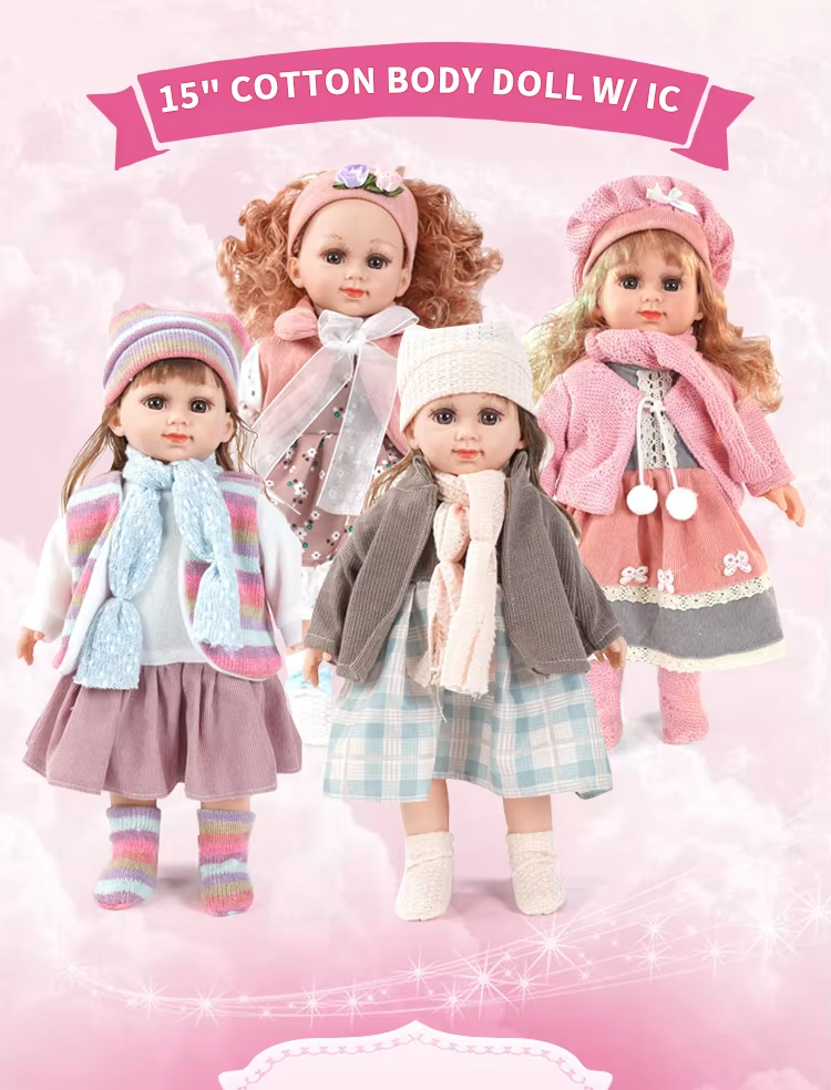 Cufan Ic Dolls Beautiful Silicone Baby Fashion Dolls Set For Girl 15 Inches