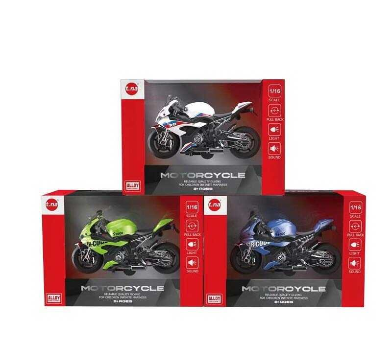 Diecast Toy Motorcycle S1000 Rr Light, Sound