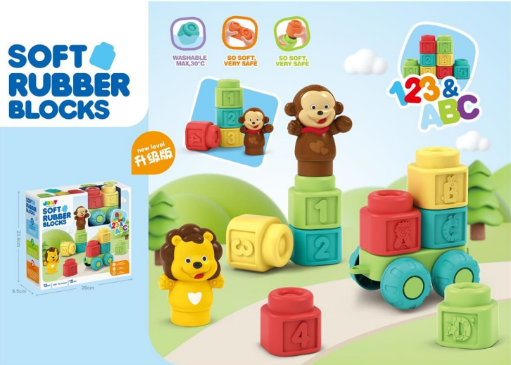 Diy Abc &Amp; 123 Big Size Building Block Soft Rubber Blocks 15/19/31Pcs