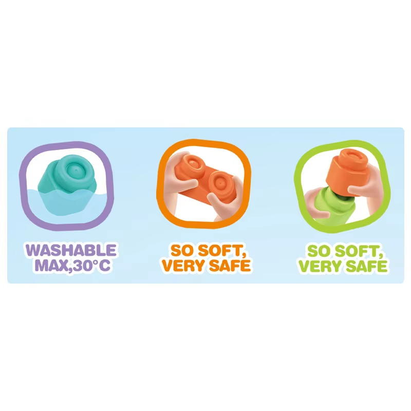 Diy Abc &Amp; 123 Big Size Building Block Soft Rubber Blocks 15/19/31Pcs