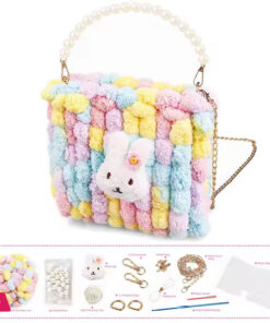 DIY Craft Hand Woven Bag Pom Pom Bag