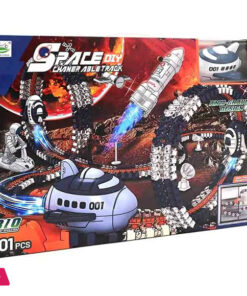 DIY Assembly Space Toys Rocket Electric Toy Track Car 301Pcs