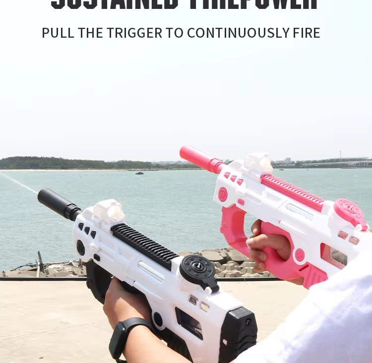 32 Ft High Pressure Electric Water Guns Water Blaster Shooting Outdoor Beach Pool Toys