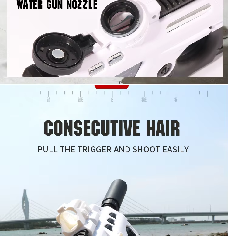 32 Ft High Pressure Electric Water Guns Water Blaster Shooting Outdoor Beach Pool Toys