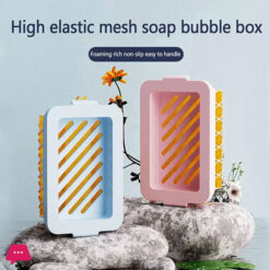 High Elastic Mesh Soap Dish Multifunctional Soap Box Hands Free Bathroom Soap Storage Rack