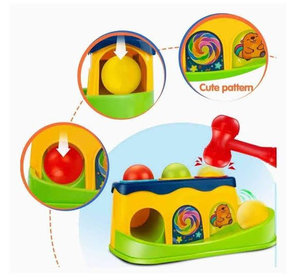 Huanger Funny Hammer Knock Ball 5 Pes Game Best For Early Educational Fun Game For Kids