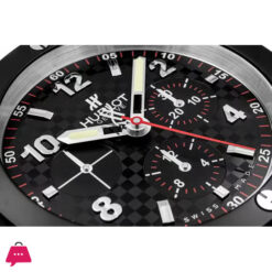 Hublot Big Bang Wall Clock Carbon Fibre Chronograph Dial Black