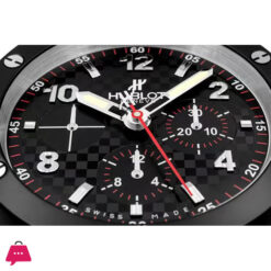 Hublot Big Bang Wall Clock Carbon Fibre Chronograph Dial Black