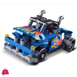Invite Enterprise Constructor Pull Back car Blue Ice-Wild Ice Blade-Asphalt Technic Series Building Block Brick Educational DIY Toys for Kids(Blue Ice-Wild)