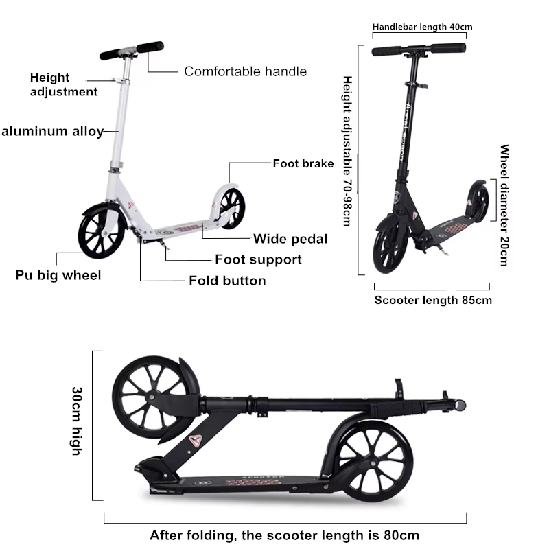 Kick Scooter 2 Wheel Foot Pedal Push Scooter For Kids &Amp; Adult 15 Kick Scooter 2 Wheel Foot Pedal Push Scooter For Kids &Amp; Adult