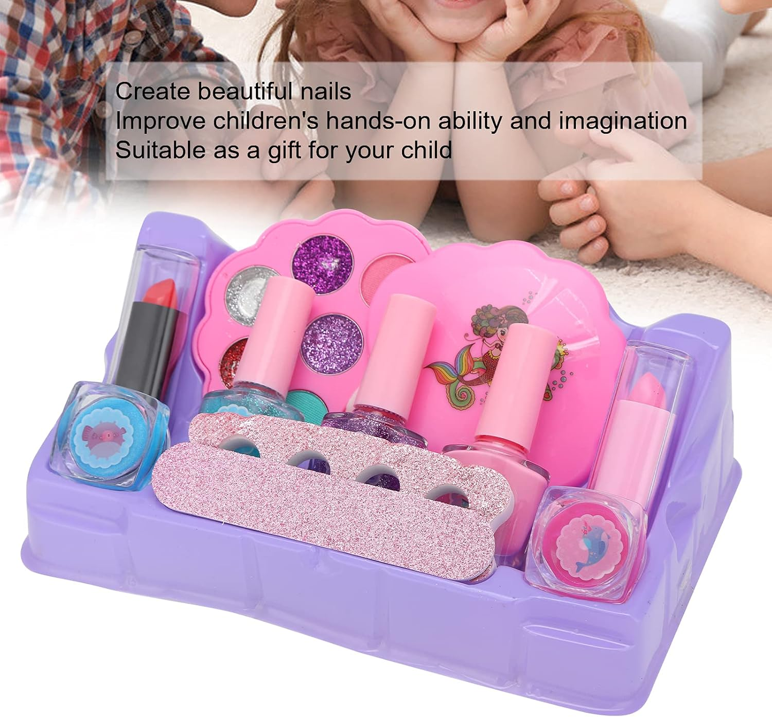Kids Makeup Set Kids Play Makeup Kit Creates Beautiful Nails To Pretend Makeup
