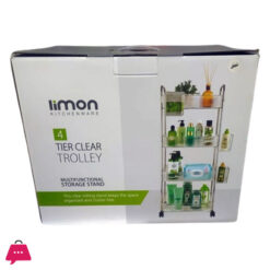 Limon 3 &Amp; 4 Tier Clear Acrylic Smart Trolley