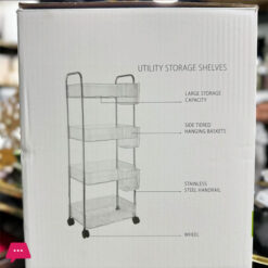 Limon 3 &Amp; 4 Tier Clear Acrylic Smart Trolley