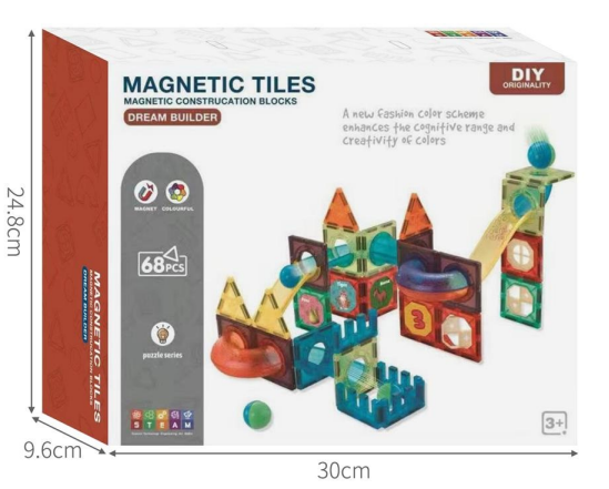 Magnet Tiles Construction Blocks Dream Builder Activity Blocks 68 Pcs